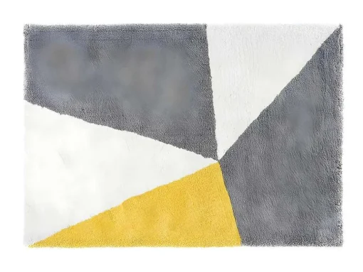Tapete De Microfibra Yule - Poliester - Multicolorido - 120 X 170 Cm