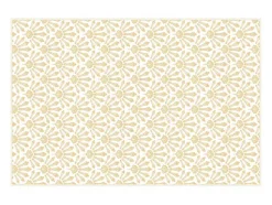 Tapete Em Vinil Art Deco 120X180 Cm Bege E Branco - Duchessy