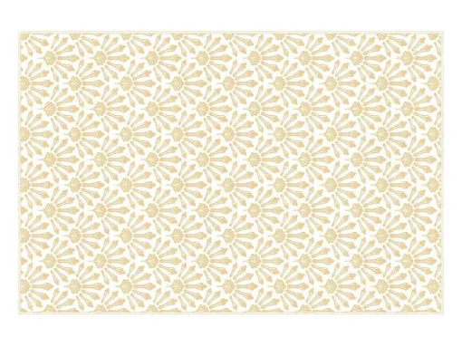 Tapete Em Vinil Art Deco 120X180 Cm Bege E Branco - Duchessy