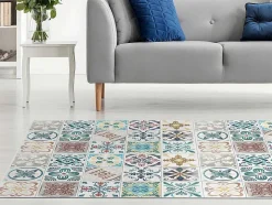 Tapete Em Vinil Efeito Azulejo De 120 X 180 Cm Multicolor - Santander