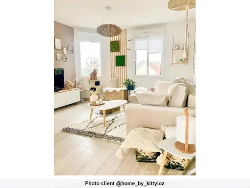 Tapete Felpudo 200 X 290 Cm Em Poliester Bege E Cinza Estilo Berbere - Hania