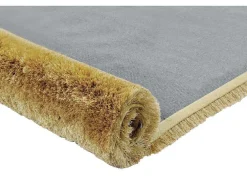Tapete Felpudo Cor Dourado De 200 X 290 Cm - Glitter
