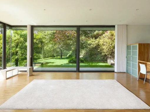 Tapete Felpudo De Pelos Compridos 160 X 230 Cm Branco - Milinio