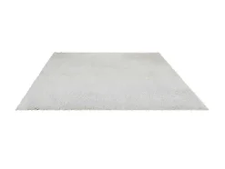 Tapete Shaggy De Pelos Compridos Microfibra 120X170 Cm Branco - Harvey