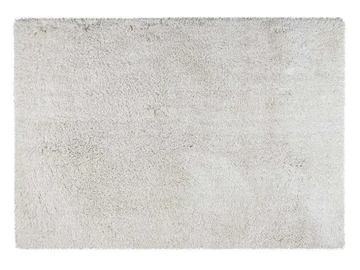 Tapete Shaggy De Pelos Compridos Microfibra 120X170 Cm Branco - Harvey
