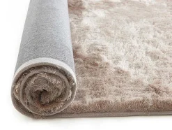 Tapete Shaggy Dolce Taupe Reflexo Bege - Poliester - 120*170 Cm