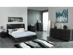 Tapete Shaggy Ecume - Poliester Tufado A Mão - Preto E Branco - 140*200 Cm