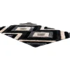 Tapete Shaggy Efeito 3D Sablier - Poliester - Cinza, Preto E Branco - 140X200 Cm