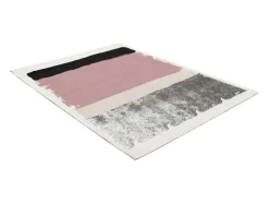 Tapete 160X230 Cm Cor-De-Rosa, Cinza E Branco - Camden