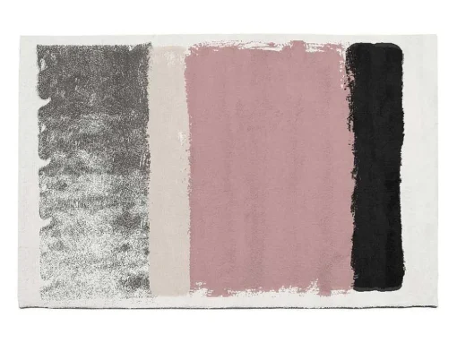Tapete 160X230 Cm Cor-De-Rosa, Cinza E Branco - Camden