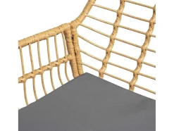 Tiga Mobiliário De Jardim Conjunto Em Resina Tecida 4 Assentos - Almofadas Cinzentas