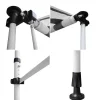 Toldo De Varanda Chene 2 1,2M - Tecido Listrado Branco/Cinzento E Moldura Branca