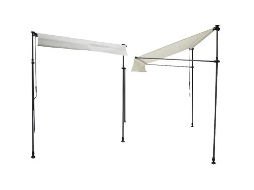Toldo De Varanda Chene 3 1,2M - Tecido Bege E Estrutura Cinzenta