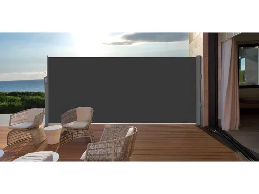 Toldo Lateral Opaco Extensivel Suela - Antracite - C300 X A180 Cm