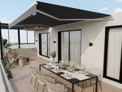 Toldo Retratil Motorizado Com Semicaixa 5 X 3 M Antracite - Cofana