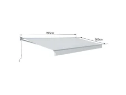 Toldo Saule 3,95 3M - Tecido Antracite E Estrutura Cinzenta