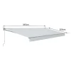 Toldo Saule 3,95 3M - Tecido Cinzento E Estrutura Cinzenta