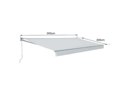 Toldo Saule 3,95 3M - Tecido Cinzento E Estrutura Cinzenta