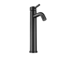 Torneira Misturadora Mecanica Arredondada Em Inox Escovado Preto Mate A29,6 Cm - Salavan