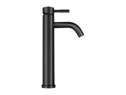 Torneira Misturadora Mecanica Arredondada Em Inox Escovado Preto Mate A29,6 Cm - Salavan