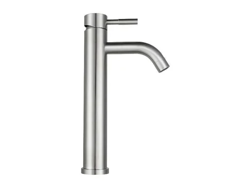 Torneira Misturadora Mecanica Arredondada Em Inox Cor Niquel Escovado A29,6 Cm - Salavan
