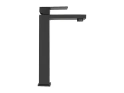 Torneira Misturadora Mecanica Quadrada Em Inox Escovado Preto Mate A31 Cm - Canilas