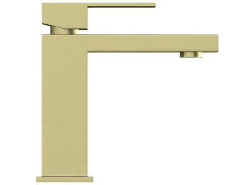 Torneira Misturadora Mecanica Quadrada A15,7 Cm Dourado Acabamento Acetinado - Vipava