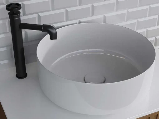 Torneira Misturadora Mecanica Sobrelevada A30,3 Cm Preto Mate - Kodva