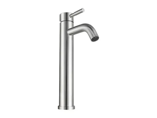 Torneira Misturadora Mecanica Arredondada Em Inox Cor Niquel Escovado A29,6 Cm - Salavan