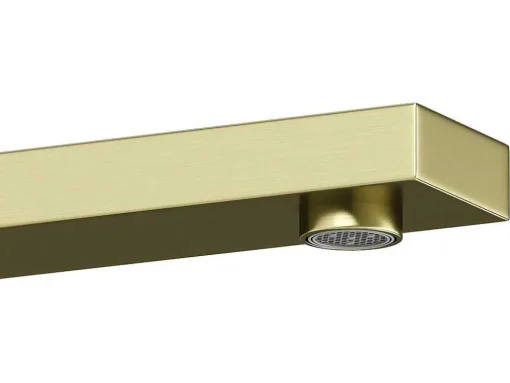 Torneira Misturadora Mecanica Quadrada A15,7 Cm Dourado Acabamento Acetinado - Vipava