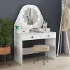 Toucador Gabriela - Espelho Com Leds E Arrumação - Branco