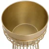 Vaso De Ornamentacao Filiforme Em Metal D. 30 X A. 71 Cm Dourado - Cemoro