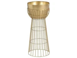 Vaso De Ornamentacao Filiforme Em Metal D. 30 X A. 71 Cm Dourado - Cemoro