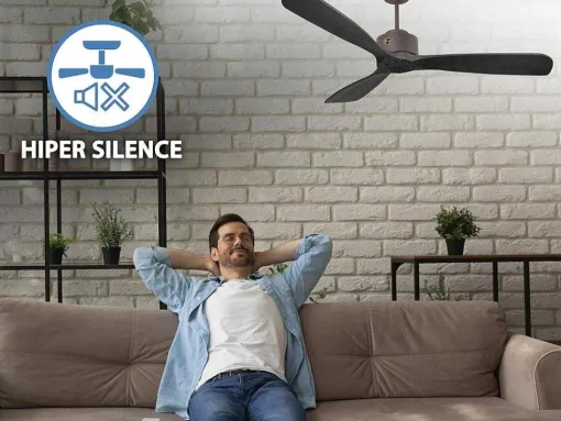 Ventilador De Tecto O132 Cm Com Wifi Reversivel Hypersilence