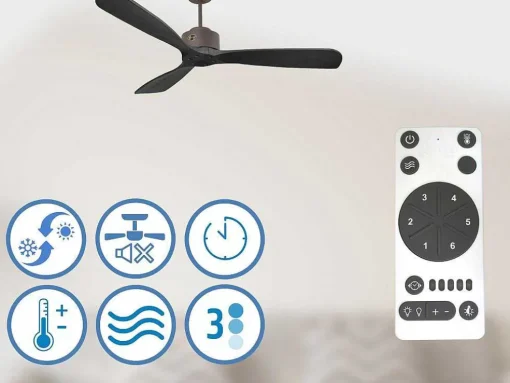 Ventilador De Tecto O132 Cm Com Wifi Reversivel Hypersilence