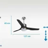 Ventilador De Tecto Reversivel Termostato Regulavel Termostato Wifi Motor Dc Tectos Inclinados Controlo Remoto Adaptador De Luz De Tres Tons 2/3 Laminas Memória Hipersilenciosa