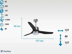 Ventilador De Tecto Reversivel Termostato Regulavel Termostato Wifi Motor Dc Tectos Inclinados Controlo Remoto Adaptador De Luz De Tres Tons 2/3 Laminas Memória Hipersilenciosa