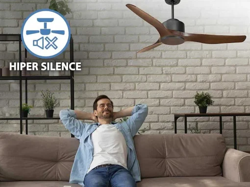 Ventilador De Tecto Reversivel Termostato Regulavel Termostato Wifi Motor Dc Tectos Inclinados Controlo Remoto Adaptador De Luz De Tres Tons 2/3 Laminas Memória Hipersilenciosa