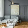 Ventilador De Tecto Reversivel Termostato Regulavel Termostato Wifi Motor Dc Tectos Inclinados Controlo Remoto Luz De Tres Tons Memória Hipersilenciosa