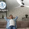 Ventilador De Tecto Reversivel Termostato Regulavel Termostato Wifi Motor Dc Tectos Inclinados Controlo Remoto Luz De Tres Tons Memória Hipersilenciosa