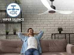 Ventilador De Tecto Reversivel Termostato Regulavel Termostato Wifi Motor Dc Tectos Inclinados Controlo Remoto Luz De Tres Tons Memória Hipersilenciosa