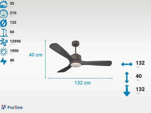 Ventilador De Tecto Reversivel Termostato Regulavel Termostato Wifi Motor Dc Tectos Inclinados Controlo Remoto Luz De Tres Tons Memória Hipersilenciosa