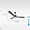 Ventilador De Tecto Reversivel Termostato Reversivel Regulavel Wifi Motor Dc Tectos Inclinados Memória Hypersilence