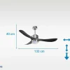Ventilador De Tecto Reversivel Termostato Regulavel Termostato Wifi Motor Dc Tectos Inclinados Controlo Remoto Luz De Tres Tons Memória Hipersilenciosa