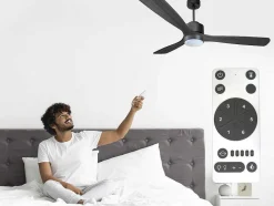 Ventilador De Tecto Reversivel Termostato Reversivel Regulavel Wifi Motor Dc Tectos Inclinados Memória Hypersilence