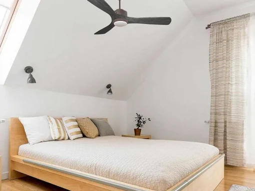 Ventilador De Tecto Reversivel Termostato Regulavel Termostato Wifi Motor Dc Tectos Inclinados Controlo Remoto Luz De Tres Tons Memória Hipersilenciosa