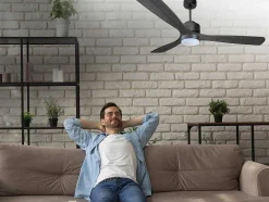 Ventilador De Tecto Reversivel Termostato Reversivel Regulavel Wifi Motor Dc Tectos Inclinados Memória Hypersilence