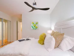 Ventilador De Tecto Reversivel Termostato Regulavel Termostato Wifi Motor Dc Tectos Inclinados Controlo Remoto Luz De Tres Tons Memória Hipersilenciosa