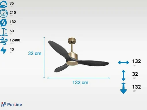 Ventilador De Tecto Reversivel Termostato Regulavel Termostato Wifi Motor Dc Tectos Inclinados Controlo Remoto Luz De Tres Tons Memória Hipersilenciosa