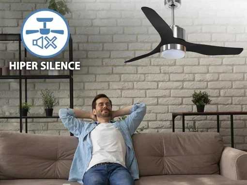 Ventilador De Tecto Reversivel Termostato Regulavel Termostato Wifi Motor Dc Tectos Inclinados Controlo Remoto Adaptador De Luz De Tres Tons 2/3 Laminas Memória Hipersilenciosa